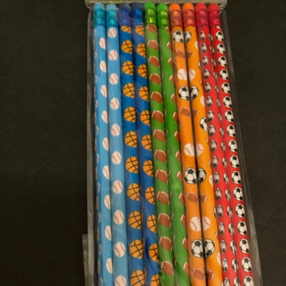 NEW Sports Balls Pencil Sharpeners 16 pieces & 10 Sports Balls Pencils